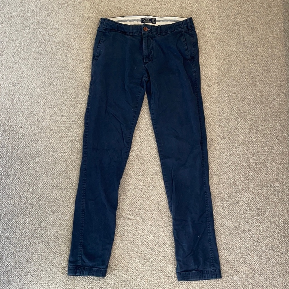 Abercrombie & Fitch Pants, 30 W, 34 L, Dark Blue